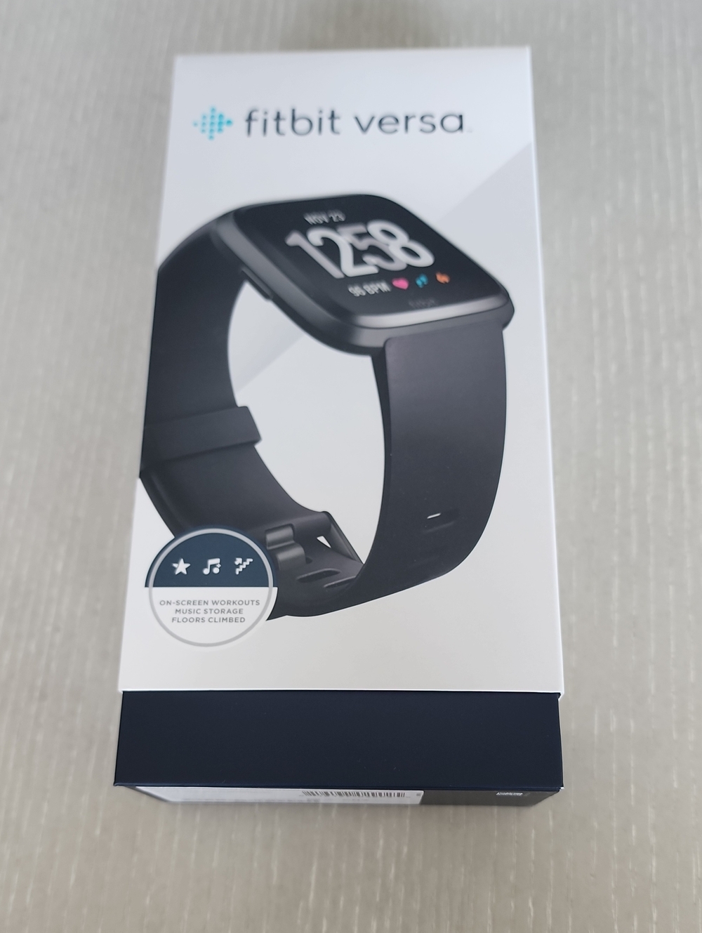 fitbit Versa Smartwatch - Black Silicone Band NWT
